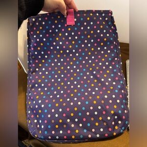 Jansport Polka Dotted 15” Padded Sleeve with Velcro Closure Fast Shipping